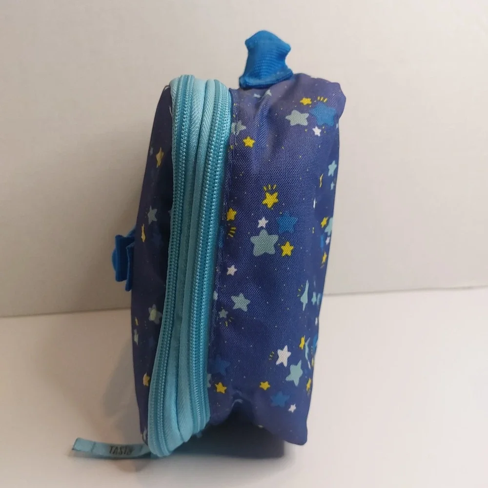 Tasty Glow in the Dark Double Decker Insulated Lunch Box Blue Stars New
